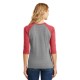 District Made® Perfect Tri™ Ladies' 3/4-Sleeve Raglan