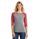 District Made® Perfect Tri™ Ladies' 3/4-Sleeve Raglan