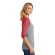 District Made® Perfect Tri™ Ladies' 3/4-Sleeve Raglan