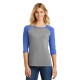 District Made® Perfect Tri™ Ladies' 3/4-Sleeve Raglan