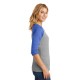 District Made® Perfect Tri™ Ladies' 3/4-Sleeve Raglan