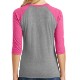 District Made® Perfect Tri™ Ladies' 3/4-Sleeve Raglan