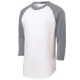 Sport-Tek® Cotton Colorblock 3/4 Sleeve Raglan Men's Jersey