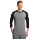 Sport-Tek® Cotton Colorblock 3/4 Sleeve Raglan Men's Jersey
