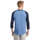 Sport-Tek® Cotton Colorblock 3/4 Sleeve Raglan Men's Jersey