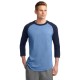 Sport-Tek® Cotton Colorblock 3/4 Sleeve Raglan Men's Jersey