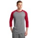Sport-Tek® Cotton Colorblock 3/4 Sleeve Raglan Men's Jersey