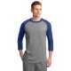 Sport-Tek® Cotton Colorblock 3/4 Sleeve Raglan Men's Jersey