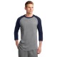 Sport-Tek® Cotton Colorblock 3/4 Sleeve Raglan Men's Jersey