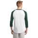 Sport-Tek® Cotton Colorblock 3/4 Sleeve Raglan Men's Jersey
