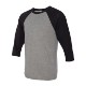 Bella + Canvas® Poly Cotton Unisex Baseball 3/4-Sleeve Tee