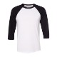 Bella + Canvas® Poly Cotton Unisex Baseball 3/4-Sleeve Tee