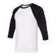 Bella + Canvas® Poly Cotton Unisex Baseball 3/4-Sleeve Tee
