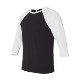 Bella + Canvas® Poly Cotton Unisex Baseball 3/4-Sleeve Tee