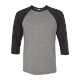 Bella + Canvas® Poly Cotton Unisex Baseball 3/4-Sleeve Tee