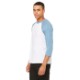 Bella + Canvas® Poly Cotton Unisex Baseball 3/4-Sleeve Tee