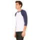 Bella + Canvas® Poly Cotton Unisex Baseball 3/4-Sleeve Tee