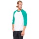 Bella + Canvas® Poly Cotton Unisex Baseball 3/4-Sleeve Tee