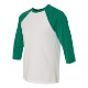 Bella + Canvas® Poly Cotton Unisex Baseball 3/4-Sleeve Tee