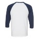 Bella + Canvas® Poly Cotton Unisex Baseball 3/4-Sleeve Tee