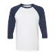 Bella + Canvas® Poly Cotton Unisex Baseball 3/4-Sleeve Tee