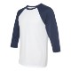 Bella + Canvas® Poly Cotton Unisex Baseball 3/4-Sleeve Tee