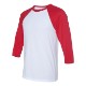 Bella + Canvas® Poly Cotton Unisex Baseball 3/4-Sleeve Tee