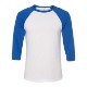 Bella + Canvas® Poly Cotton Unisex Baseball 3/4-Sleeve Tee