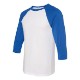 Bella + Canvas® Poly Cotton Unisex Baseball 3/4-Sleeve Tee