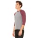Bella + Canvas® Triblend Unisex Baseball 3/4-Sleeve Tee