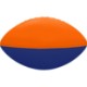 Foam Two-Toned Football, 7"