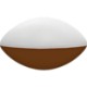 Foam Two-Toned Football, 7"