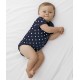Rabbit Skins® Dots & Stripes Ringspun Cotton Lap Shoulder Infant Creeper