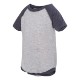 Rabbit Skins® Fine Jersey Three-Quarter Sleeve Baseball Infant Bodysuit