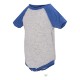 Rabbit Skins® Fine Jersey Three-Quarter Sleeve Baseball Infant Bodysuit