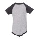 Rabbit Skins® Fine Jersey Three-Quarter Sleeve Baseball Infant Bodysuit