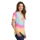 Port & Company® Essential Tie-Dye V Neck Ladies' Tee