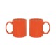 Classic C-Shaped Handle Ceramic Mug, 11oz. - Orange