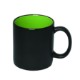 Two-Tone Black Matte Ceramic Mug, 15oz.