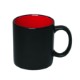 Two-Tone Black Matte Ceramic Mug, 15oz.