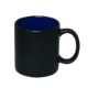 Two-Tone Black Matte Ceramic Mug, 15oz.