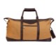 Utah Canyon Buffalo Leather and Canvas Duffel Bag, 22"