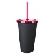 Matte Black Newport Tumbler w/ Straw, 16oz.