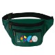 Three-Zipper 600D Polyester Fanny Pack