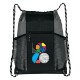 Two-Tone Multi-Pocket 300D Polyester Drawstring Backpack