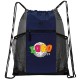 Two-Tone Multi-Pocket 300D Polyester Drawstring Backpack