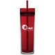 Tube Tumbler with Straw, 16oz.