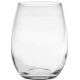 Stemless White Wine Glass - Deep Etched, 15oz.