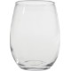Stemless White Wine Glass - Deep Etched, 9oz.