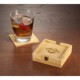 Bamboo Four-Piece Coaster Set